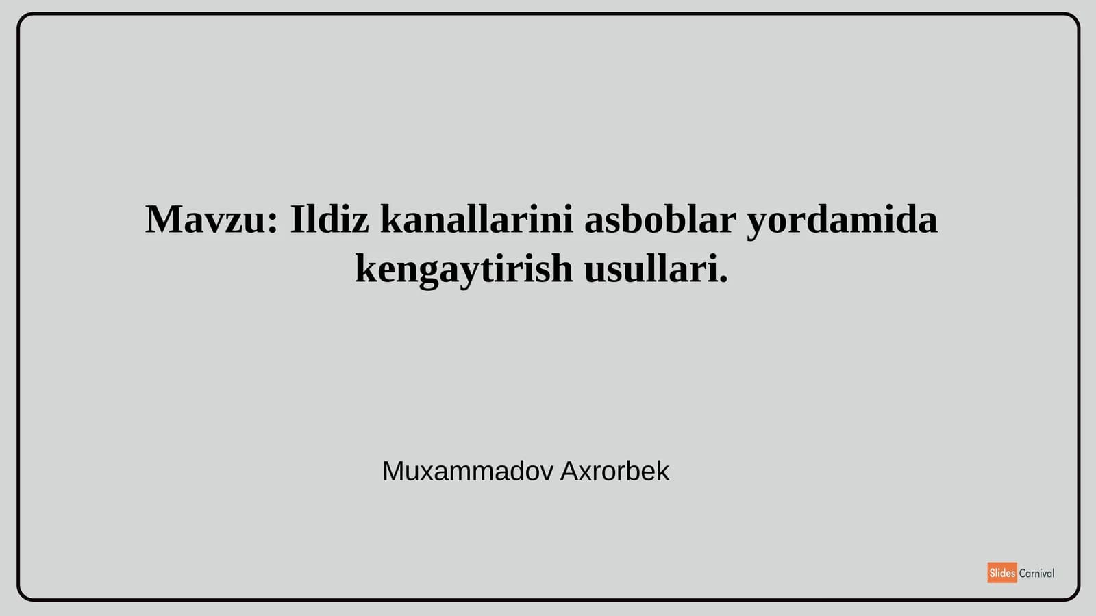 Ildiz kanallarini kengaytirish usullari