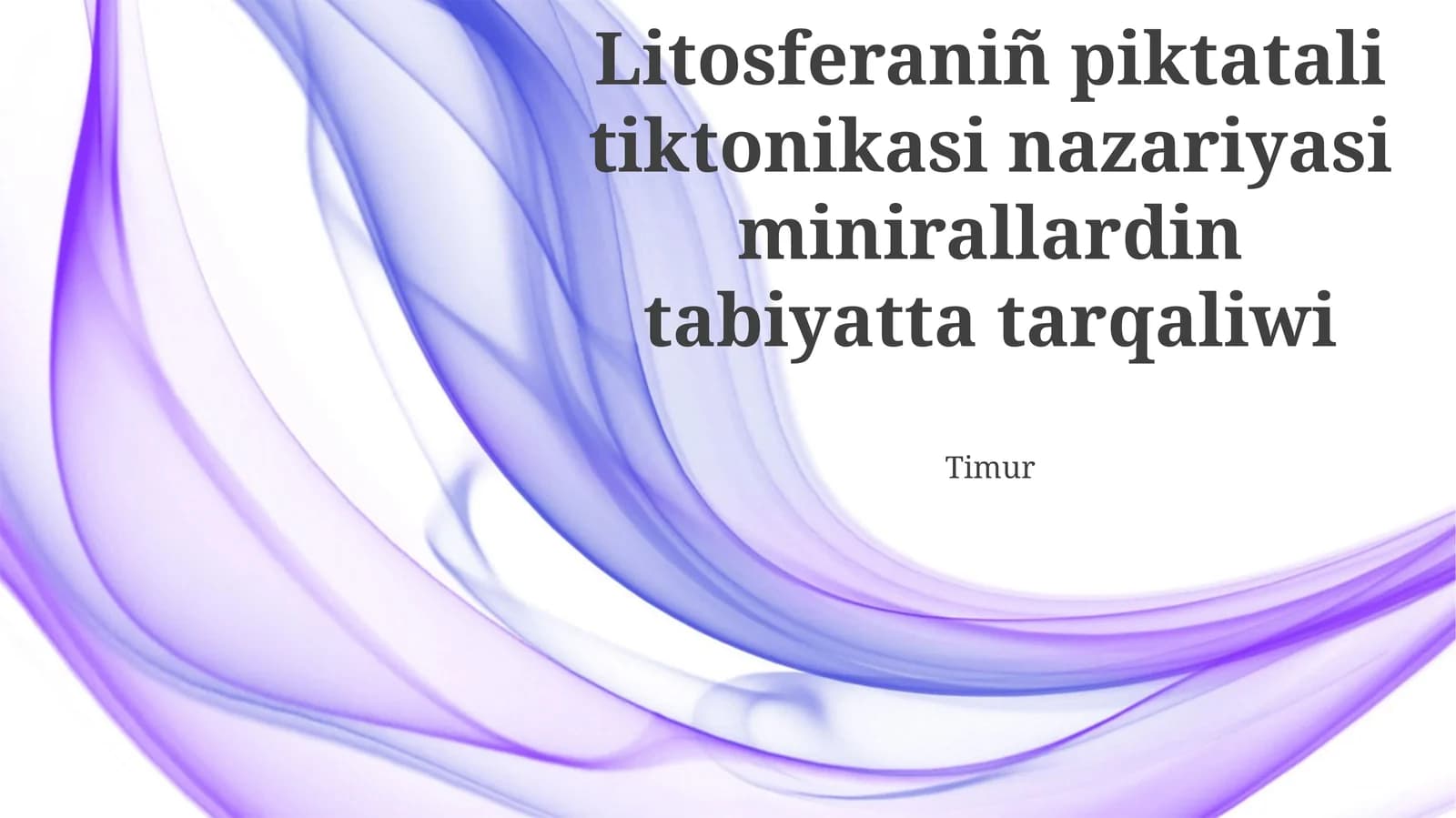Litosferaniñ piktatali tiktonikasi nazariyasi