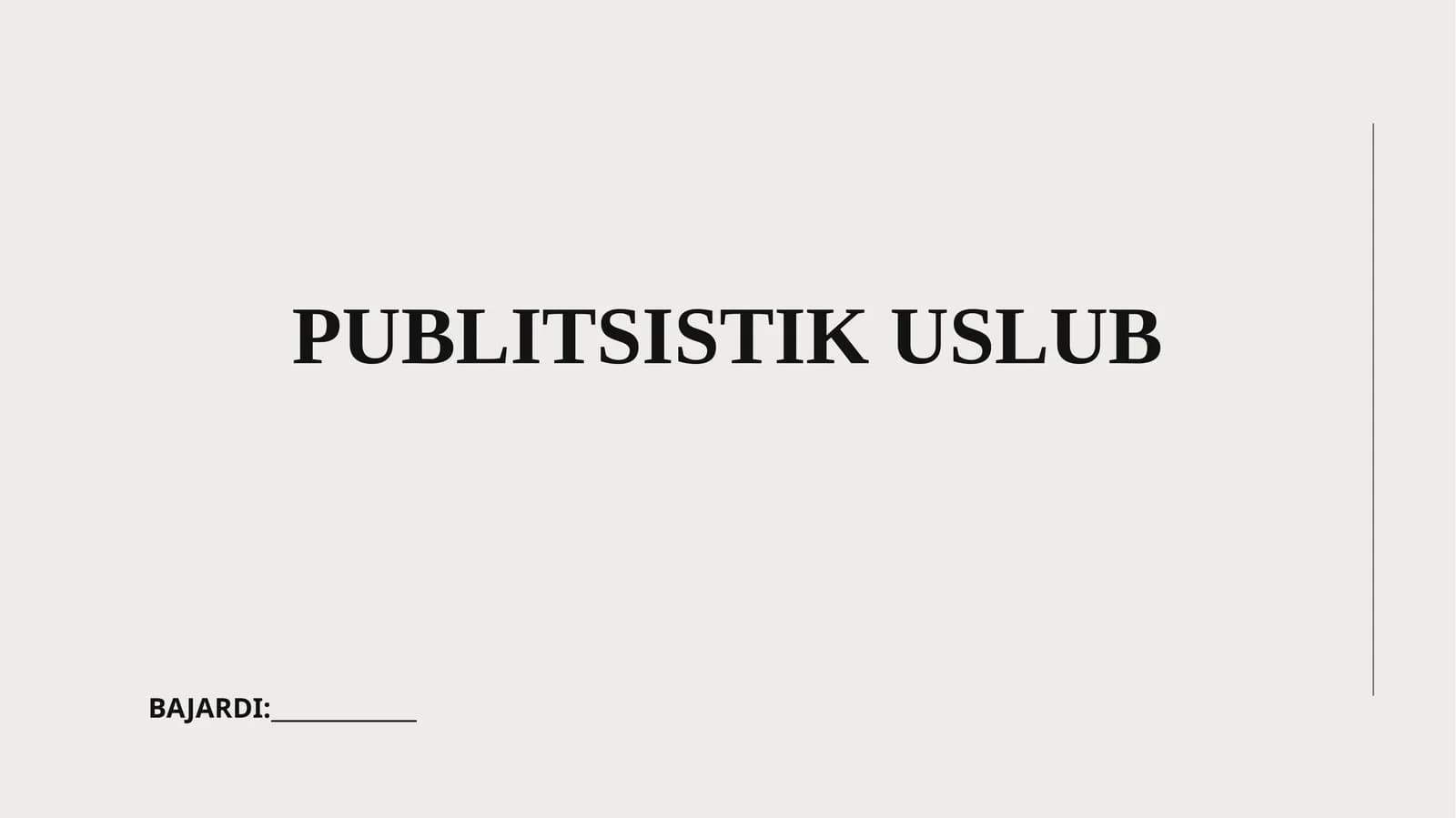 Publitsistik Uslub