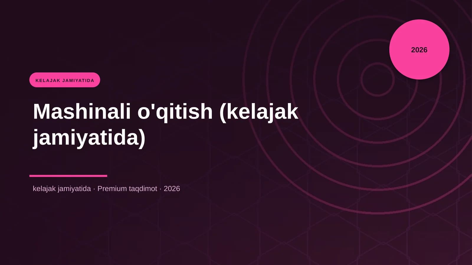 Mashinali o'qitish (kelajak jamiyatida)