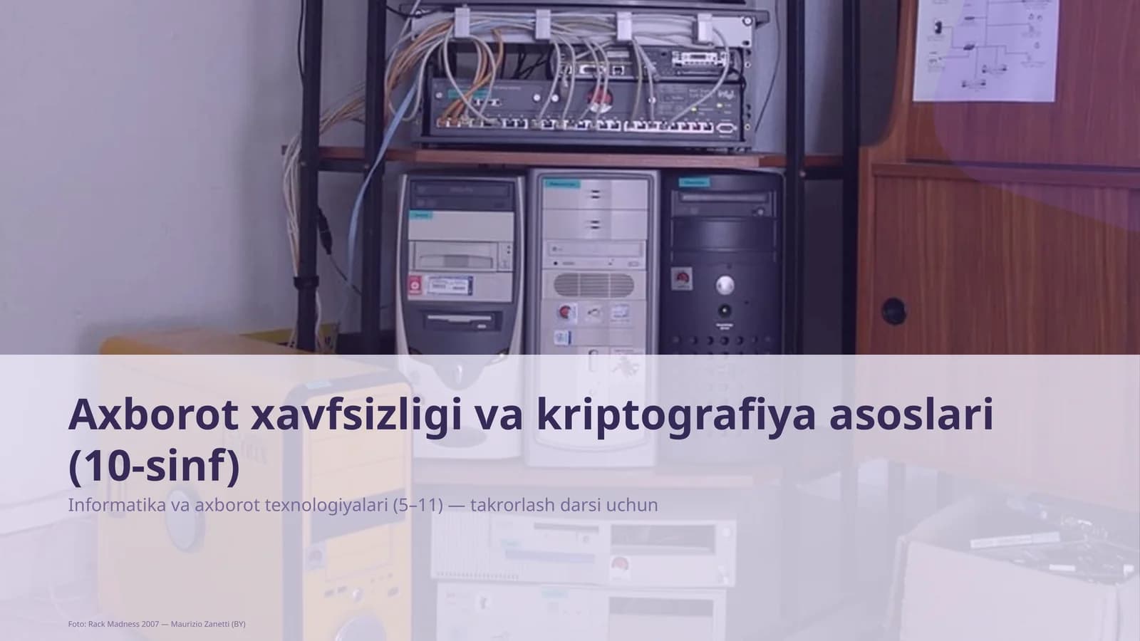 Axborot xavfsizligi va kriptografiya asoslari (10-sinf)