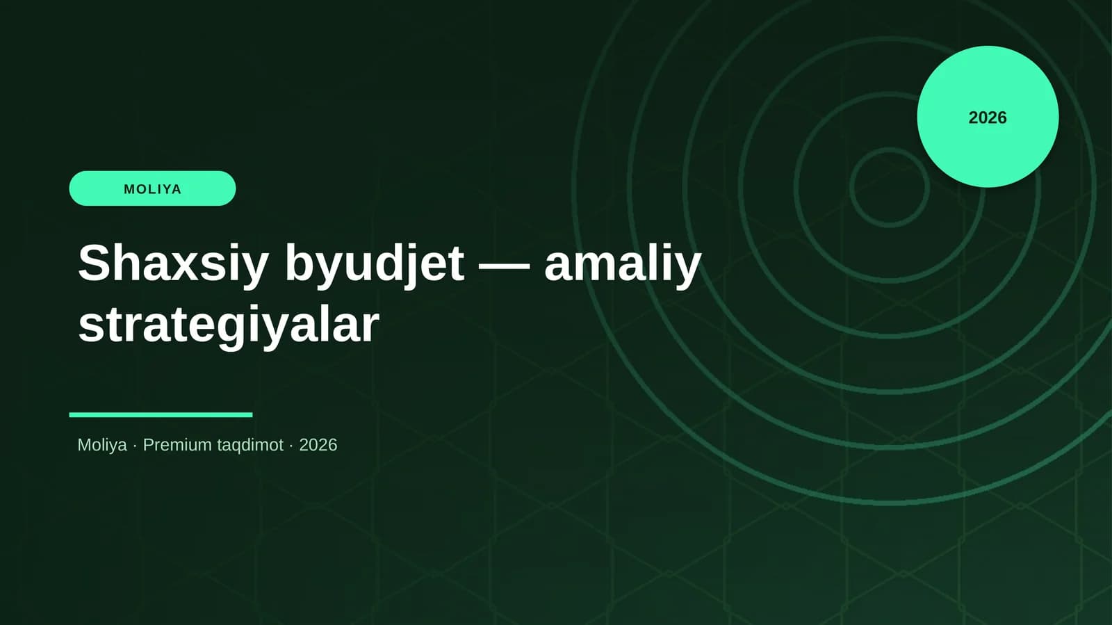 Shaxsiy byudjet — amaliy strategiyalar