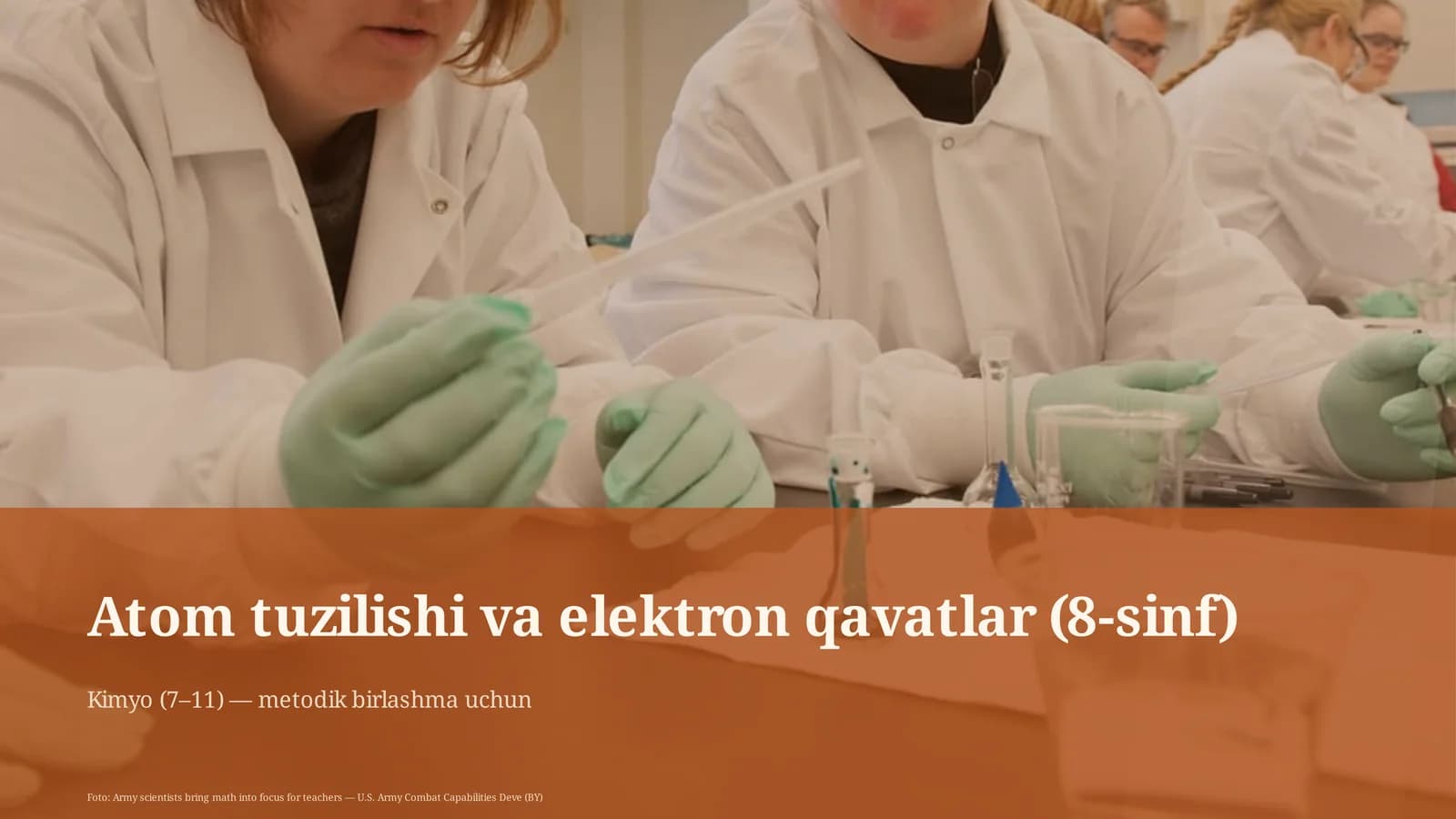 Atom tuzilishi va elektron qavatlar (8-sinf)
