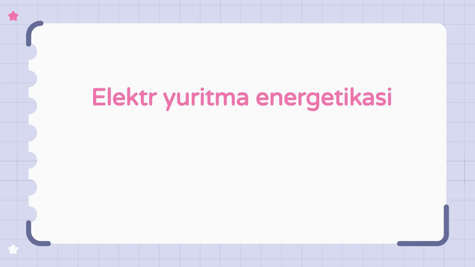 Elektr energiyasiga kirish