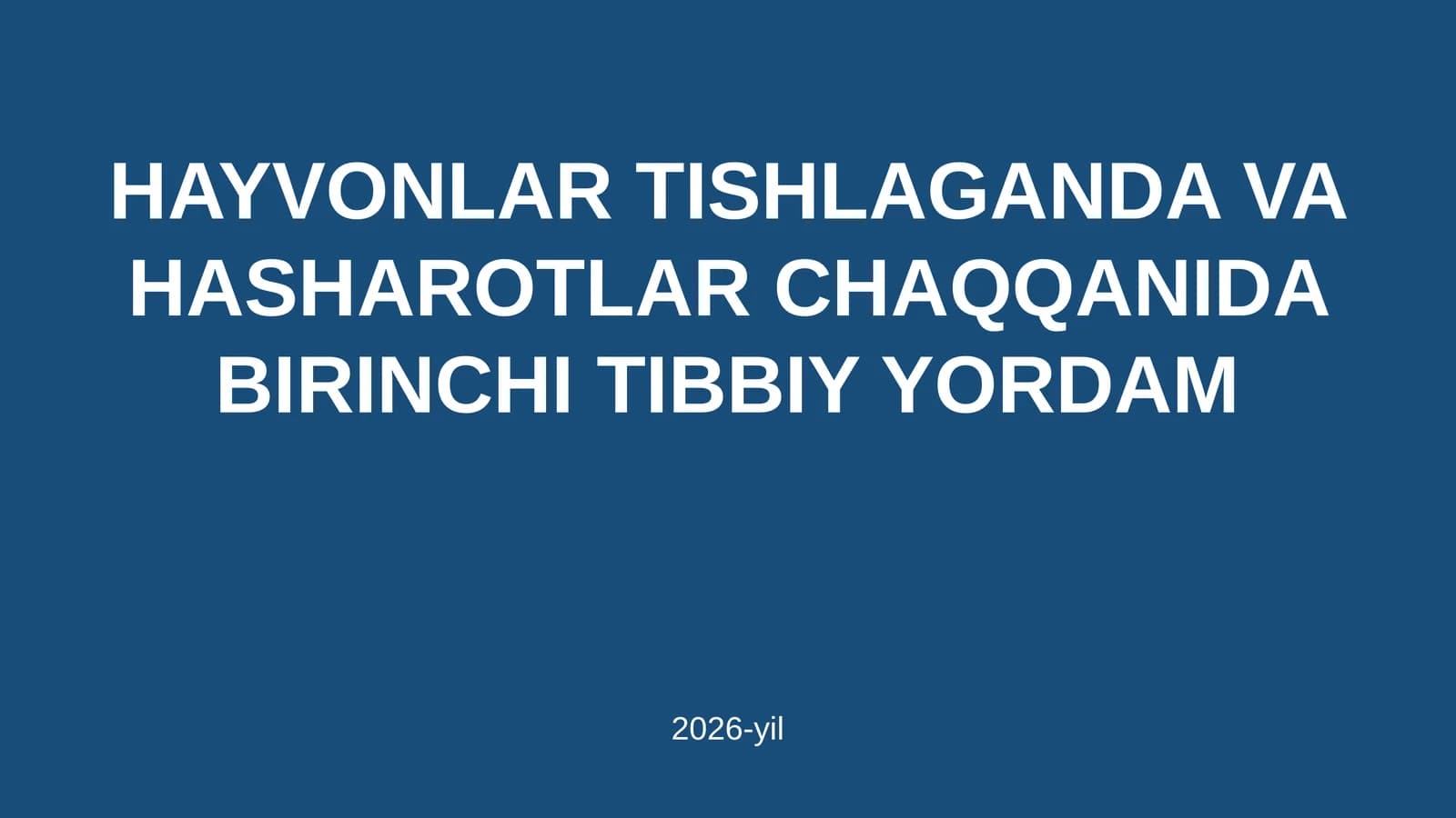 HAYVON TISHLAGANING EPIDEMIOLOGIYASI