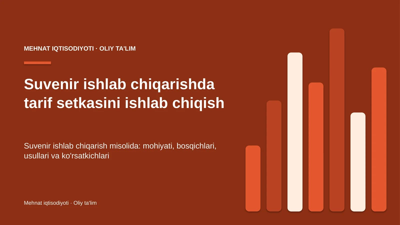 suvenir ishlab chiqarishda tarif setkasini ishlab chiqish 1967