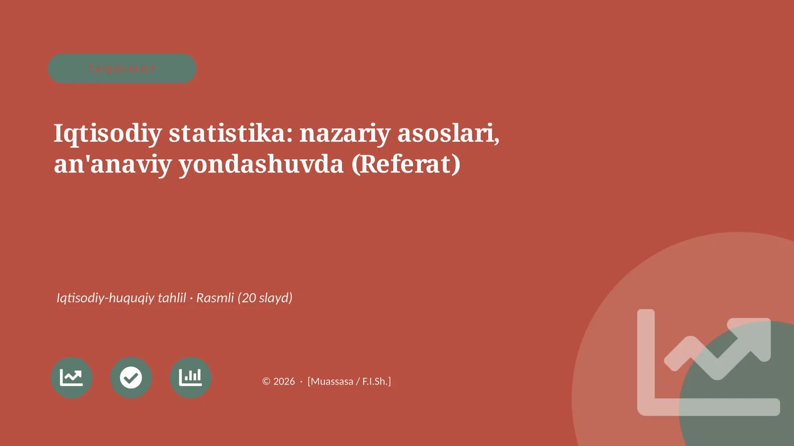 Iqtisodiy statistika: nazariy asoslari