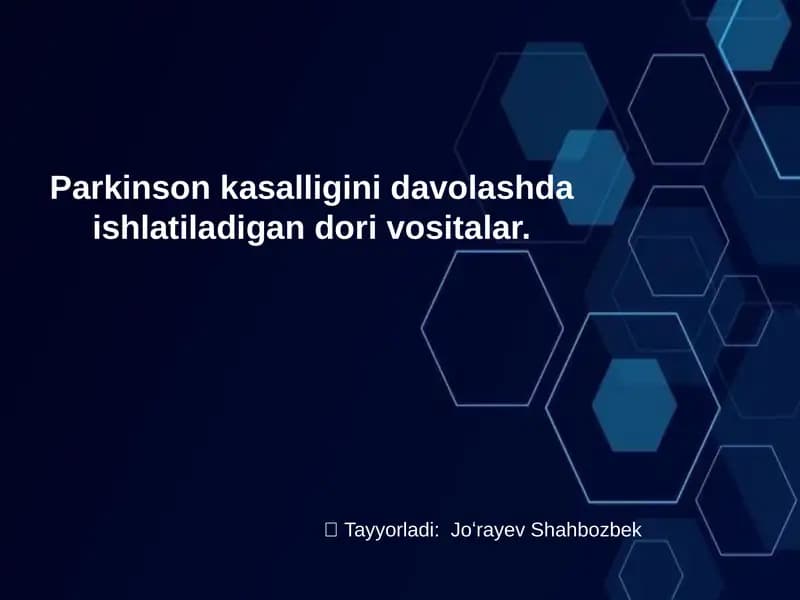 Parkinson kasalligi davolash