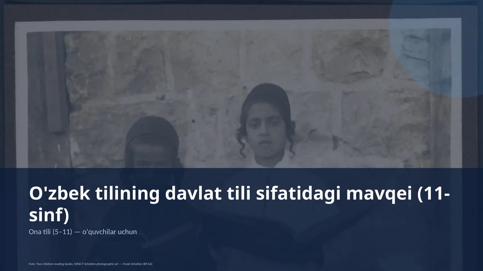 O'zbek tilining davlat tili sifatidagi mavqei (11-sinf)