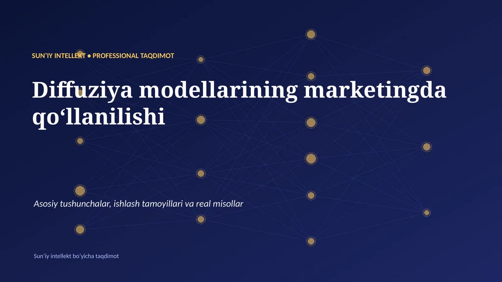 Diffuziya modellarining marketingda qoʻllanilishi