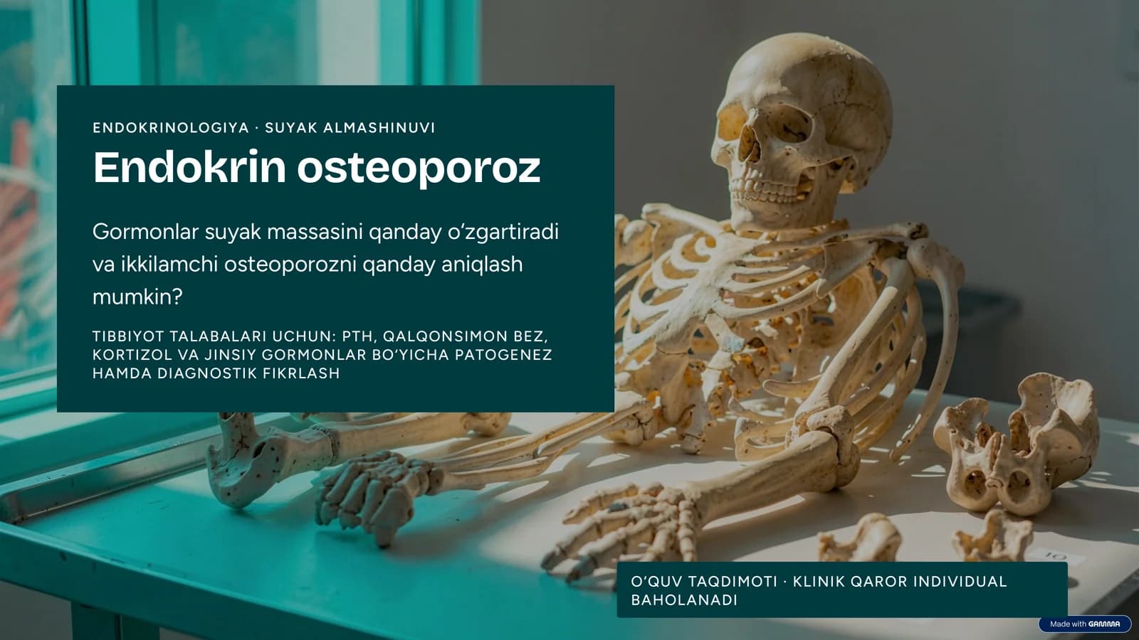 ENDOKRINOLOGIYA · SUYAK ALMASHINUVI