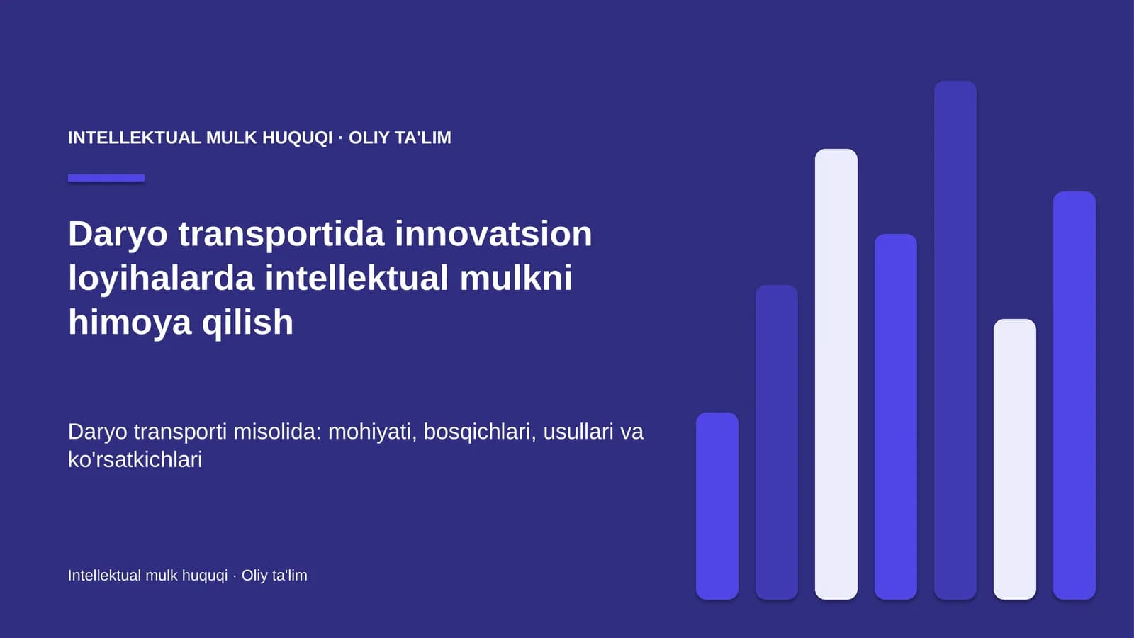 INTELLEKTUAL MULK HUQUQI · OLIY TA'LIM