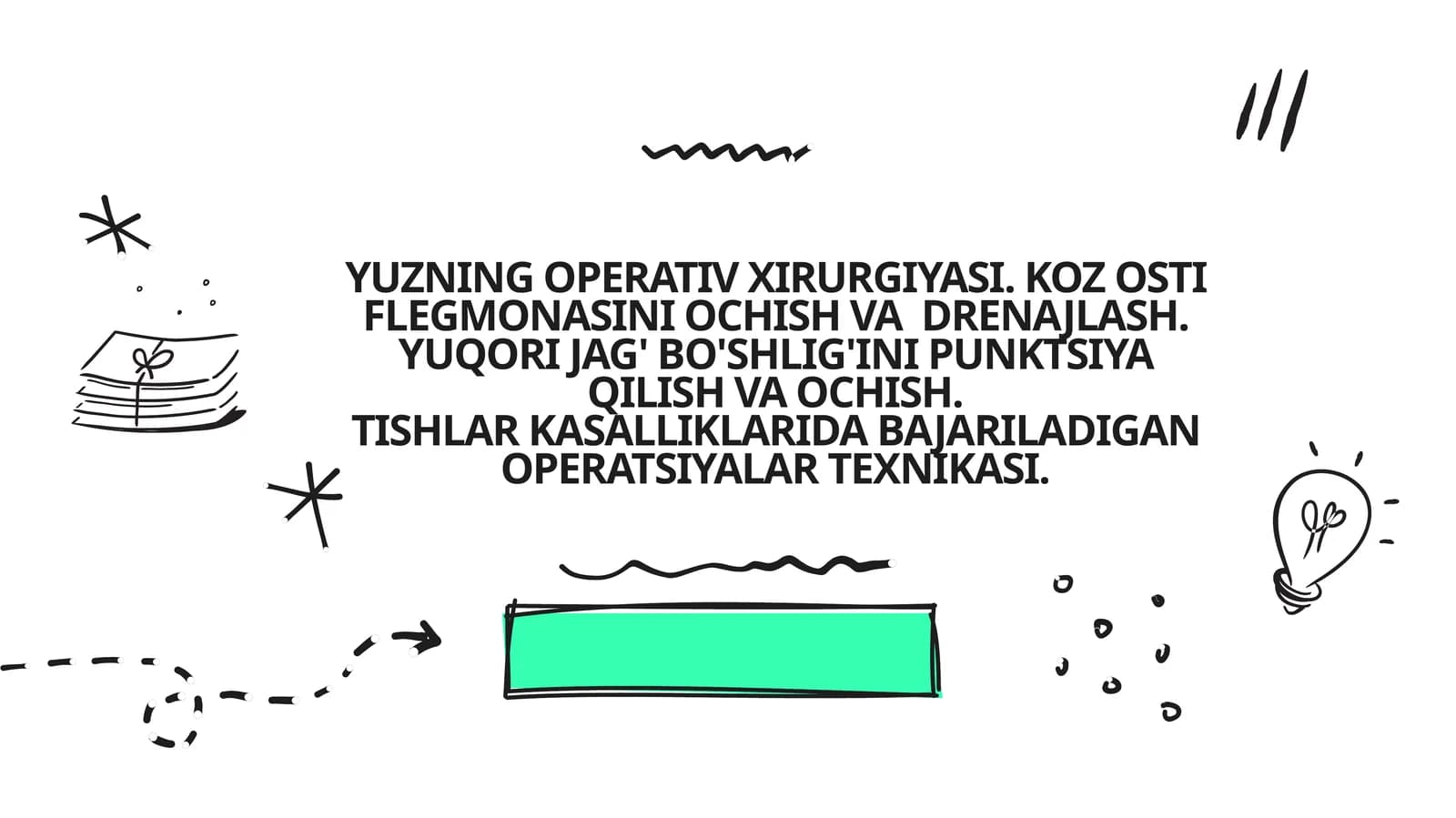 Yuzning operativ xirurgiyasi. Koz osti flegmonasini ochish va  drenajlash. Yuqori jag' bo'shlig'ini