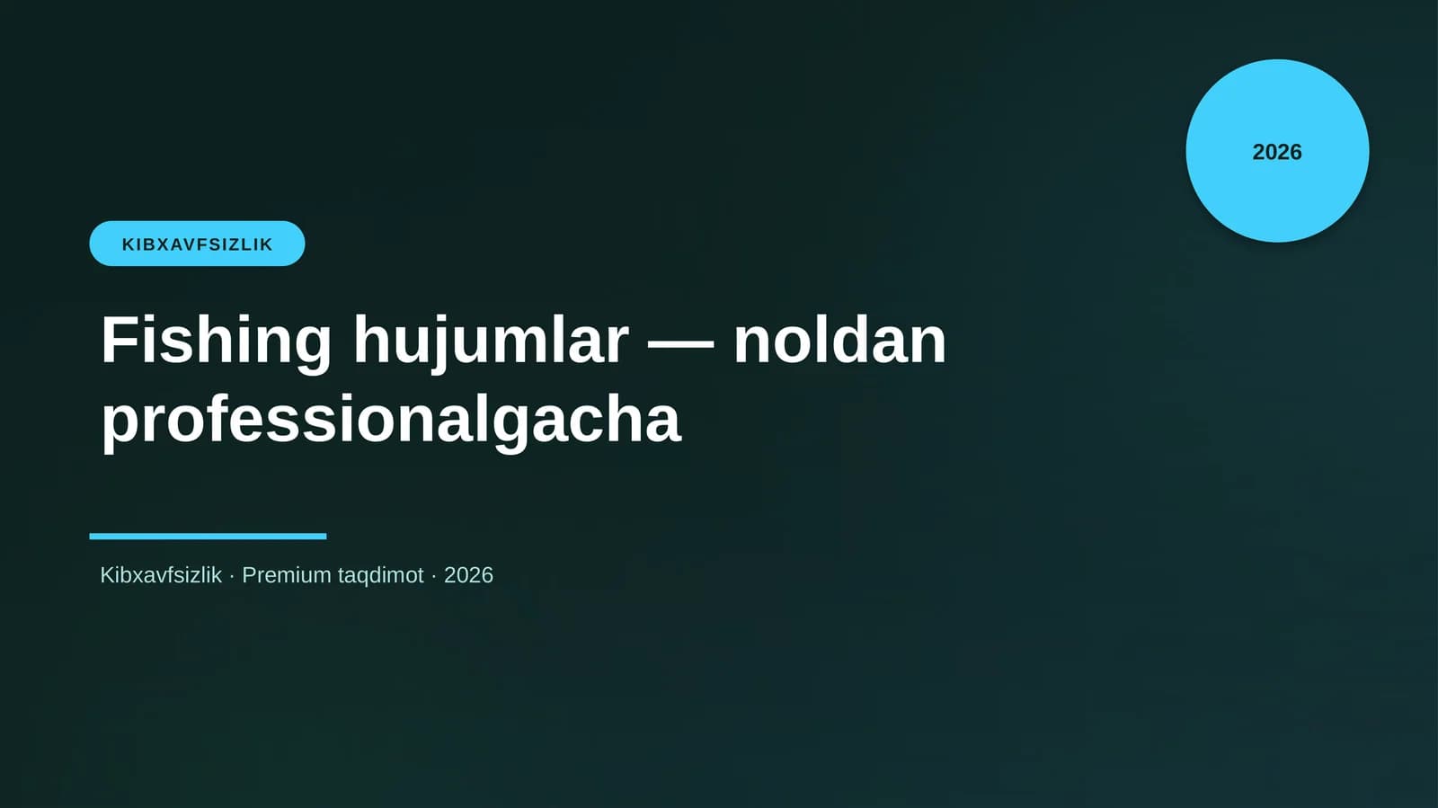 Fishing hujumlar — noldan professionalgacha