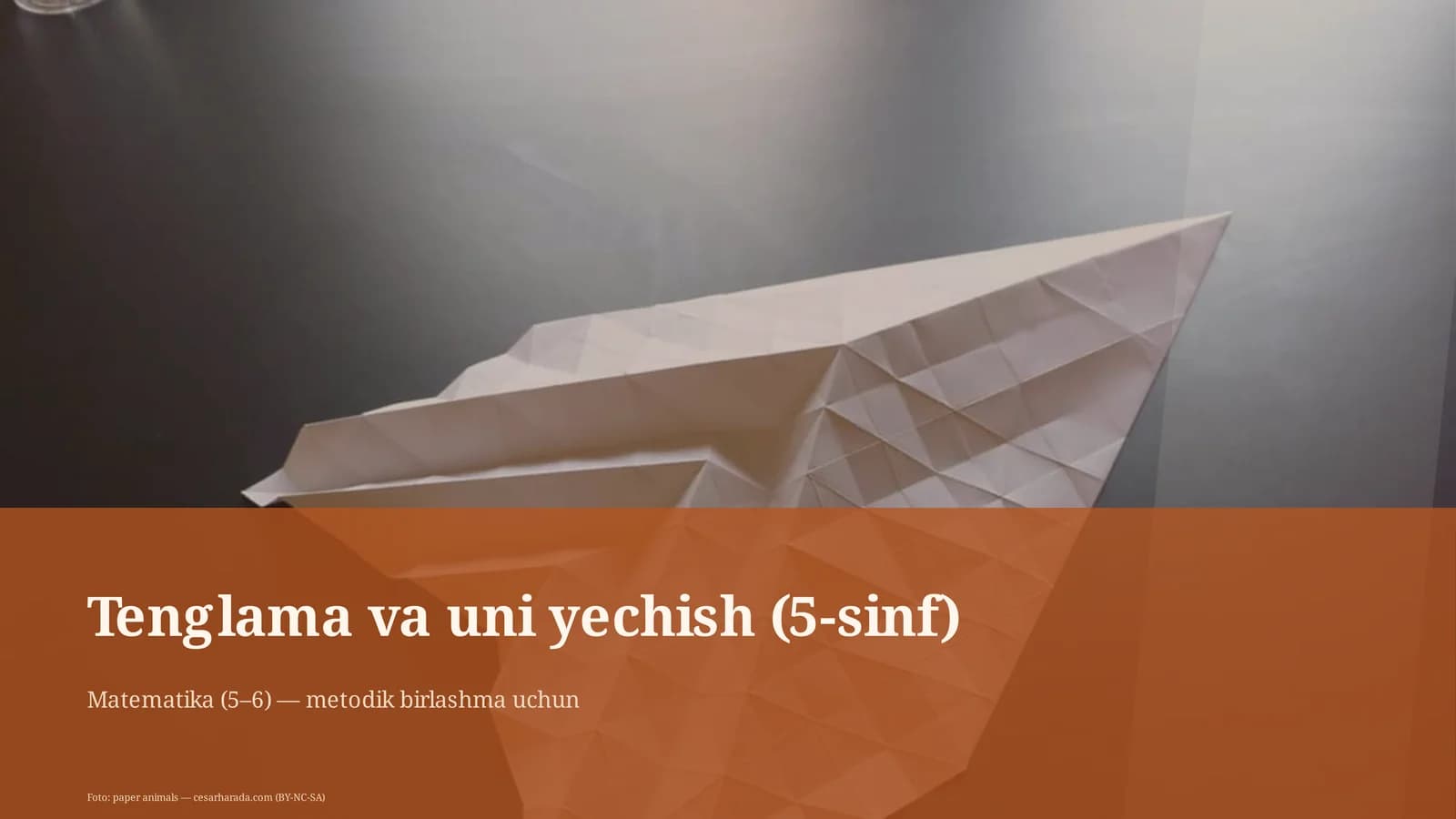 Tenglama va uni yechish (5-sinf)