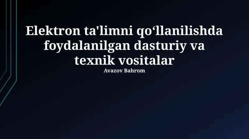 Elektron ta'lim dasturlari