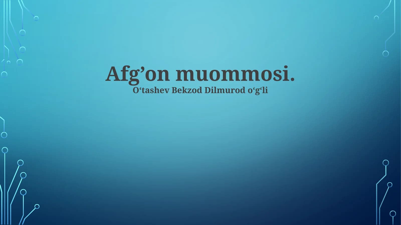 Afg'on muommosi