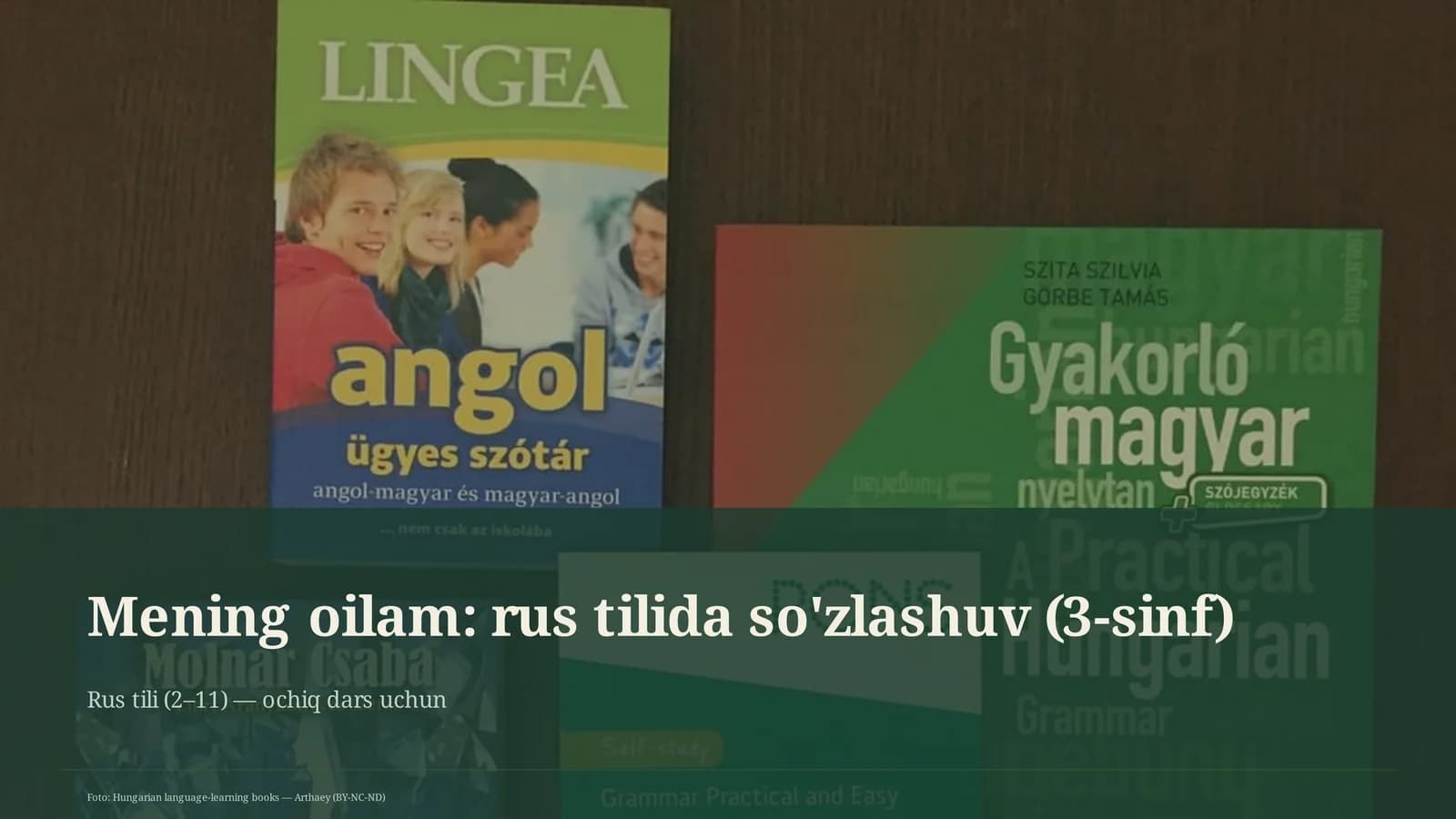 Mening oilam: rus tilida so'zlashuv (3-sinf)