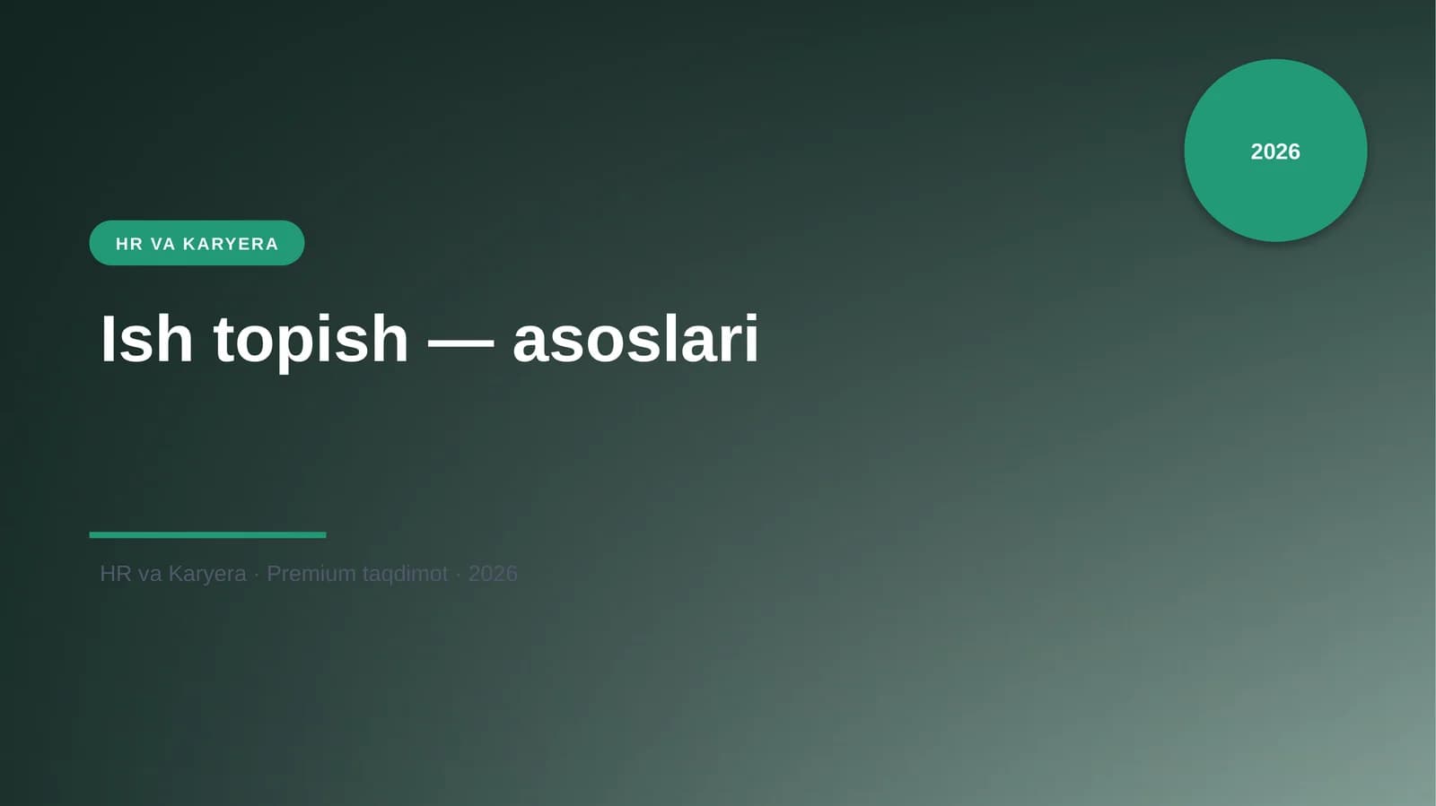 Ish topish — asoslari