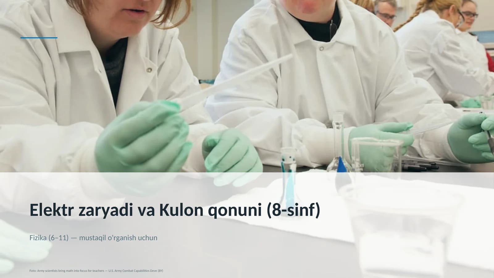 Elektr zaryadi va Kulon qonuni (8-sinf)