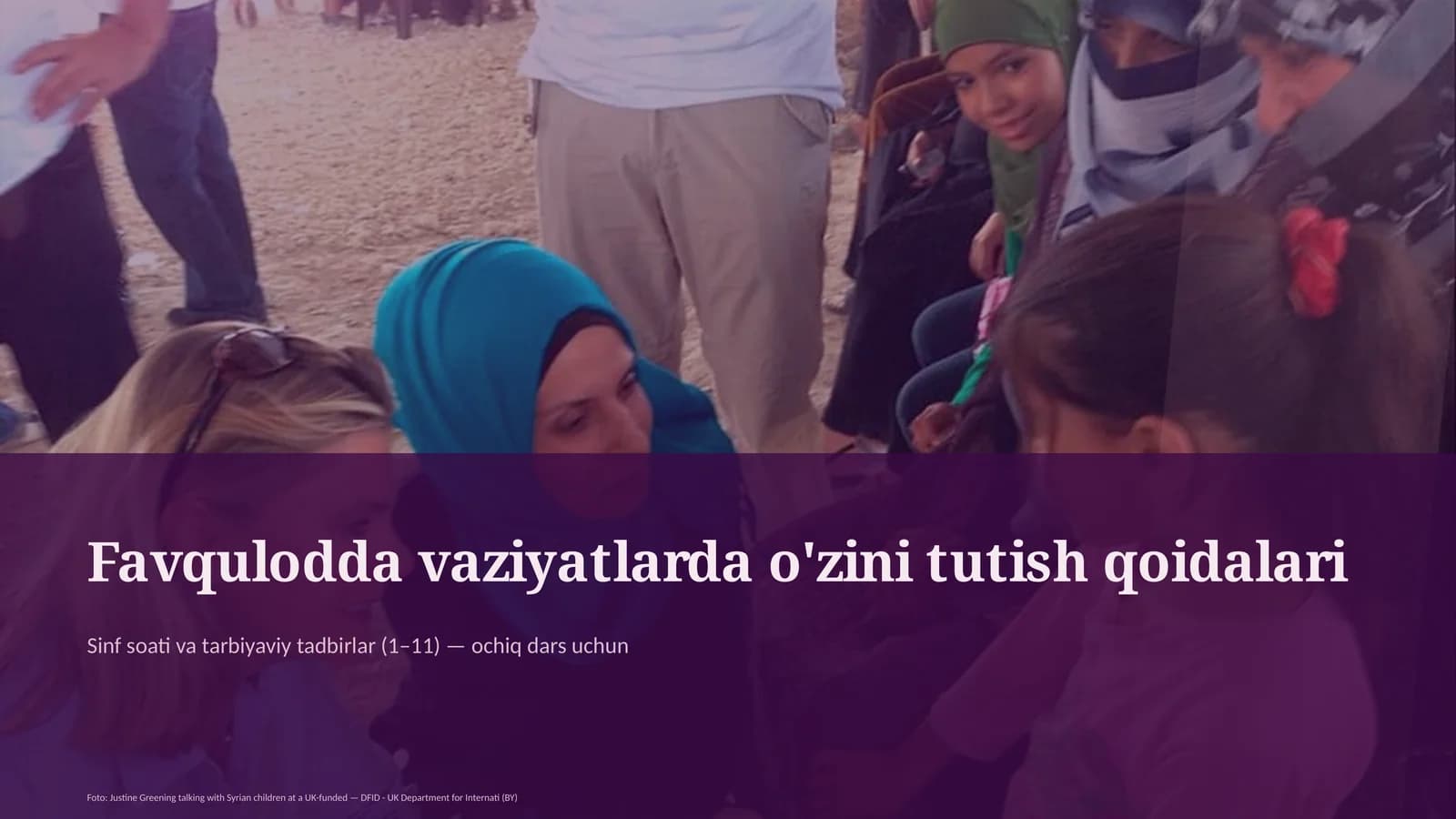 Favqulodda vaziyatlarda o'zini tutish qoidalari