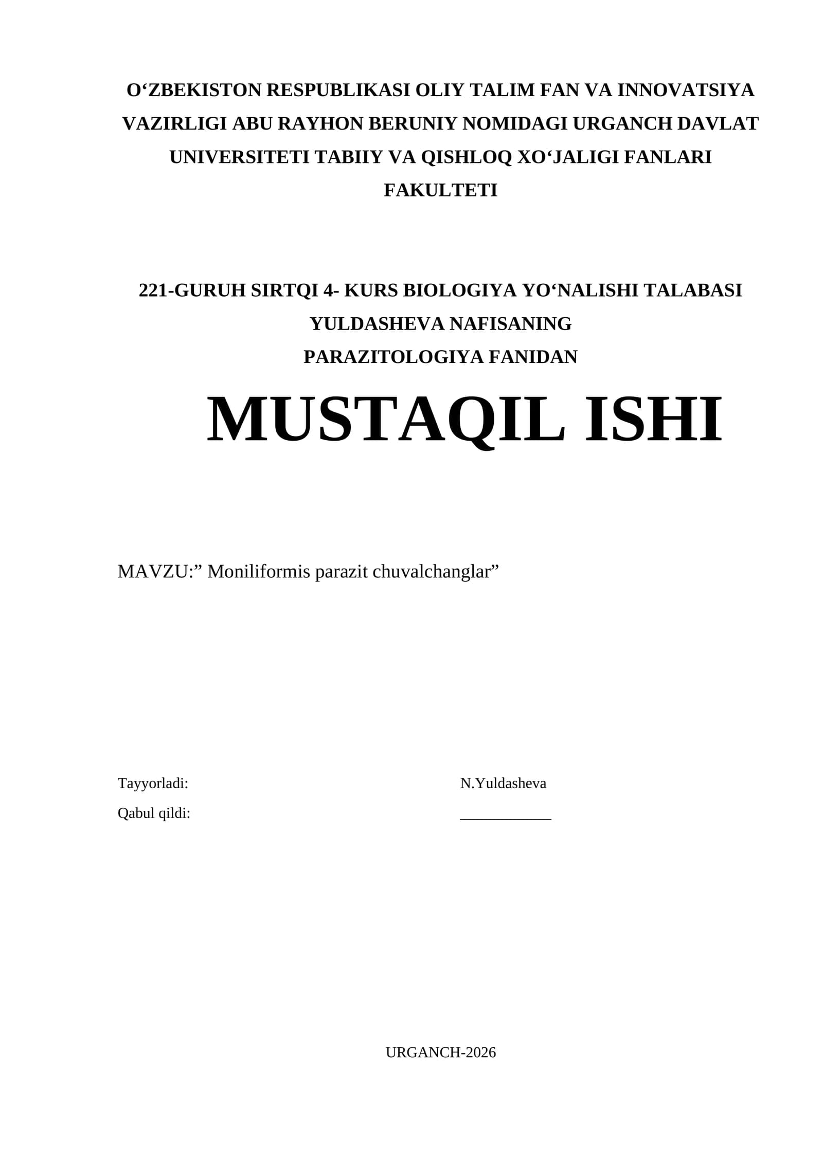 Moniliformis parazit chuvalchanglar