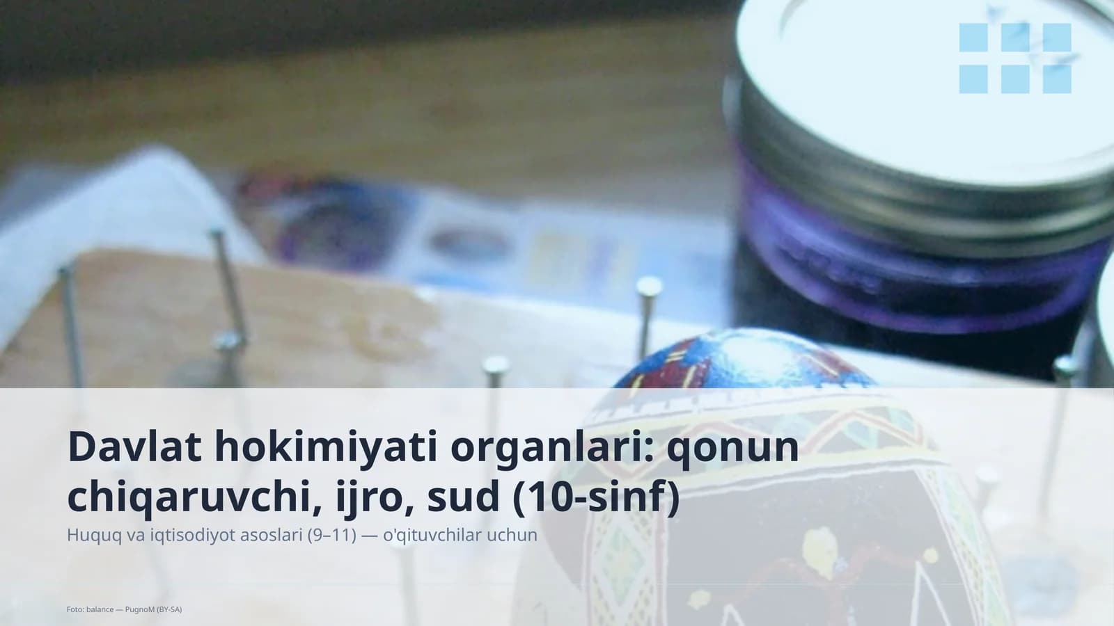 Davlat hokimiyati organlari: qonun chiqaruvchi, ijro, sud (10-sinf)