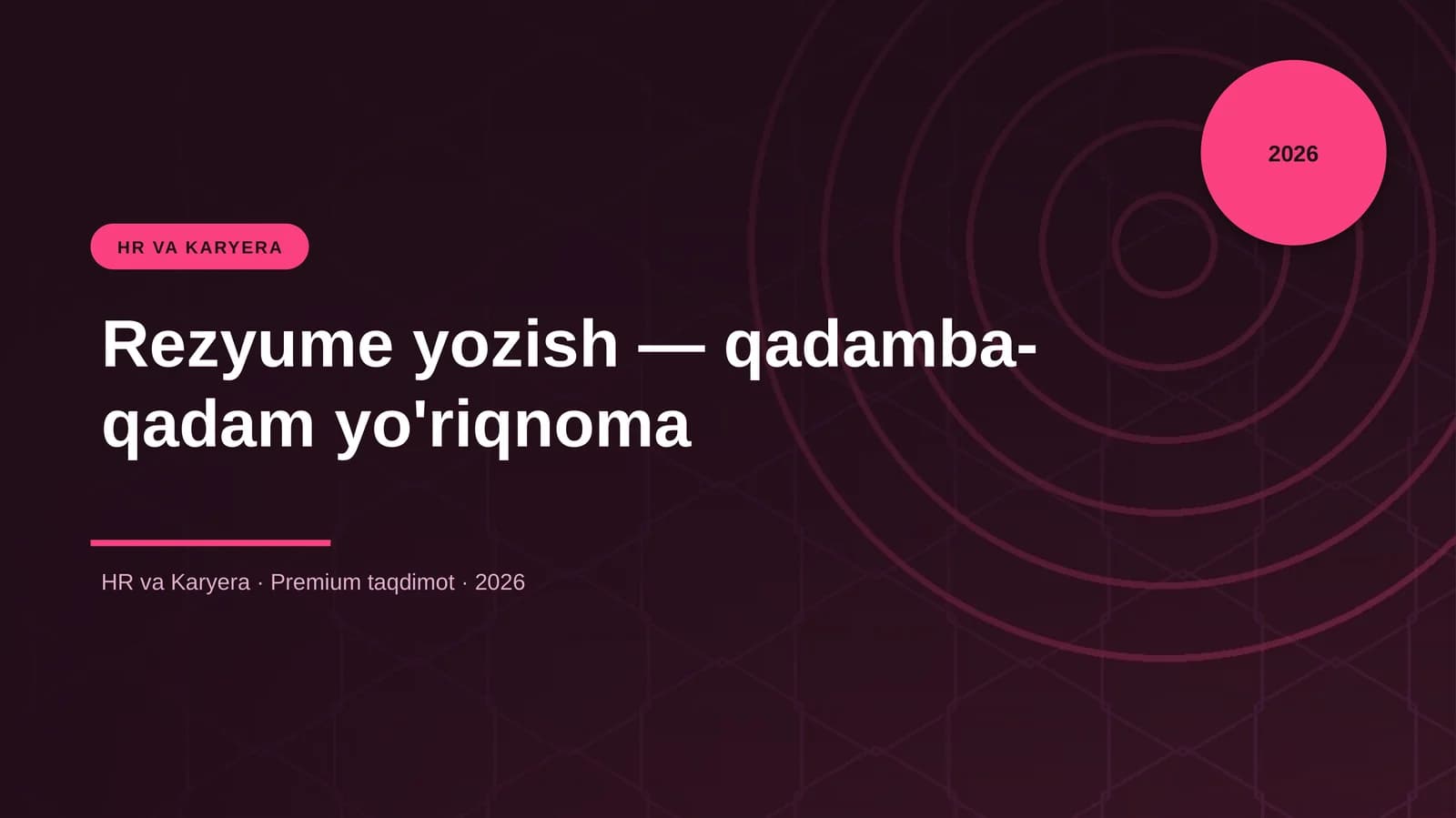 Rezyume yozish — qadamba-qadam yo'riqnoma