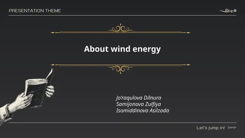 About wind energy