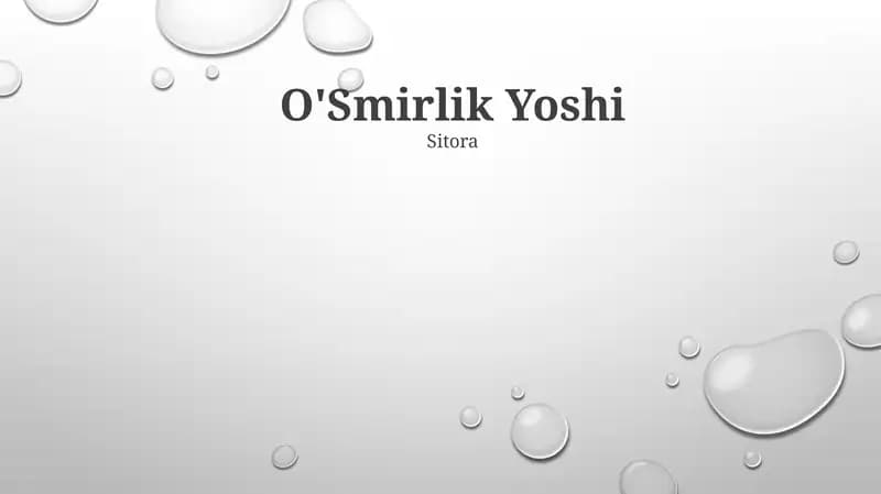 O'Smirlik Yoshi
