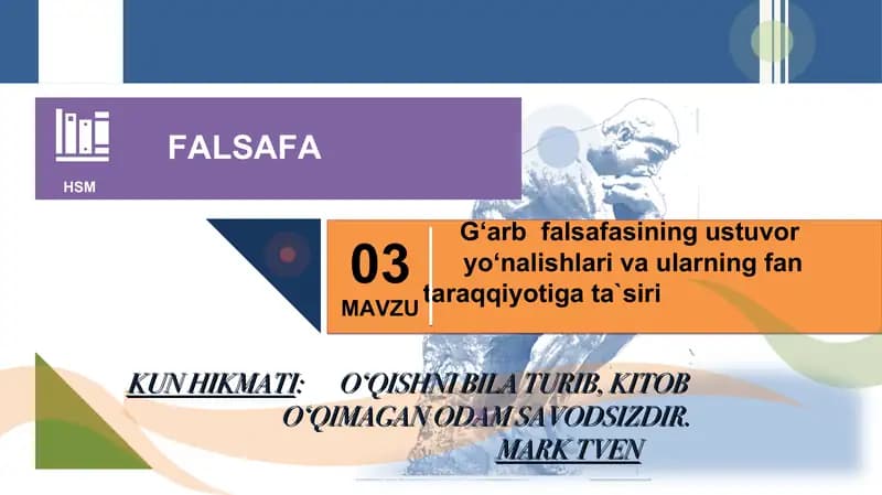 Falsafa fanidan taqdimot