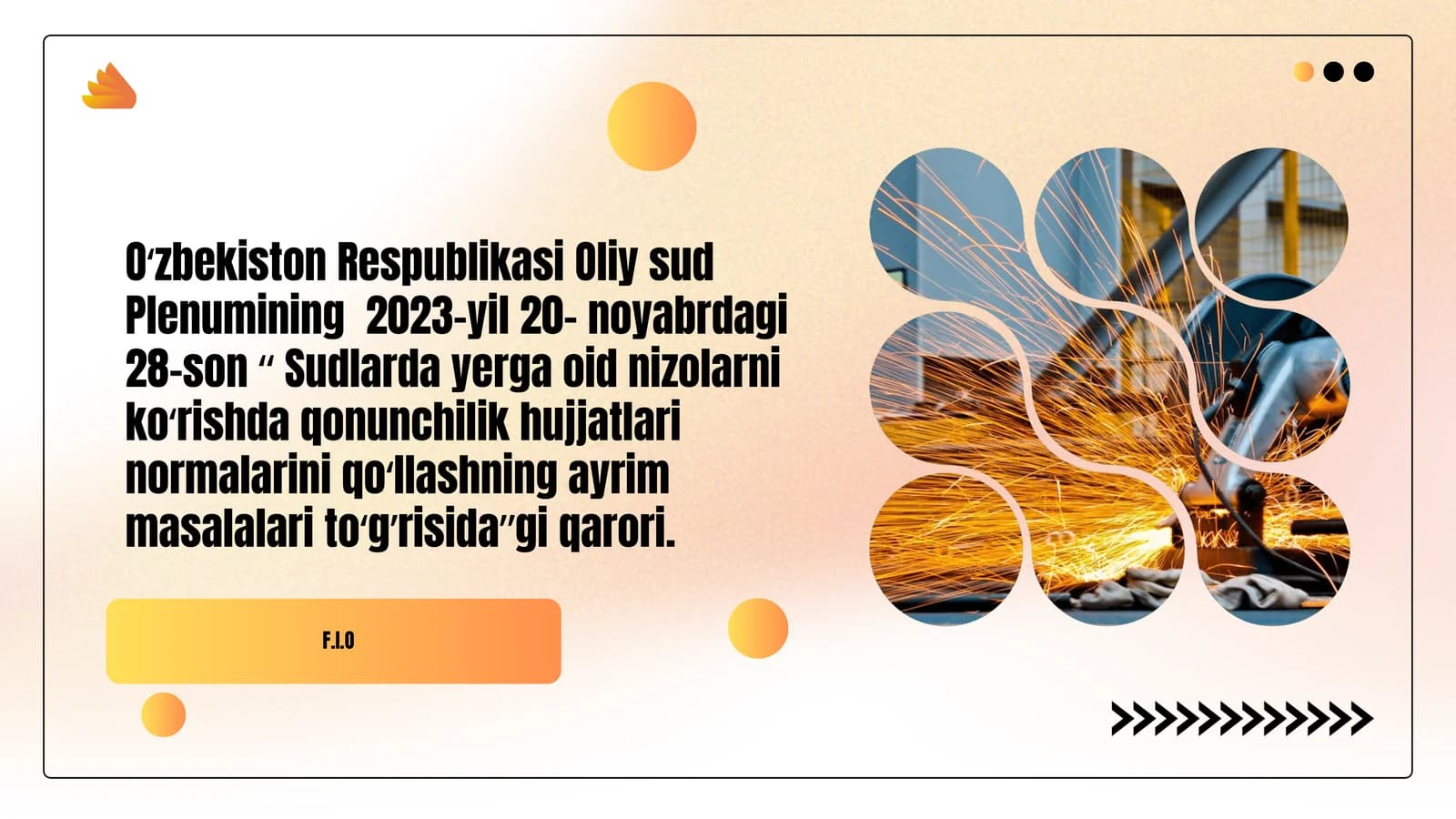"Sudlarda yerga oid nizolarni koʻrishda qonunchilik hujjatlari normalarini qoʻllashning ayrim masala