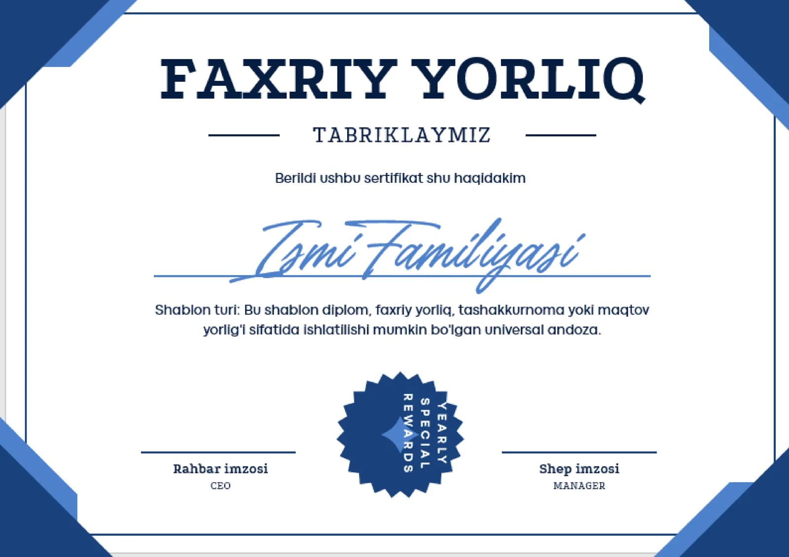 FAXRIY YORLIQ