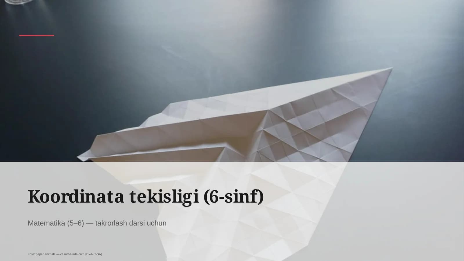 Koordinata tekisligi (6-sinf)