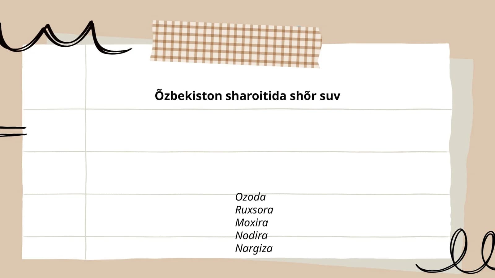 Shor suvning tarqalishi O'zbekistonda