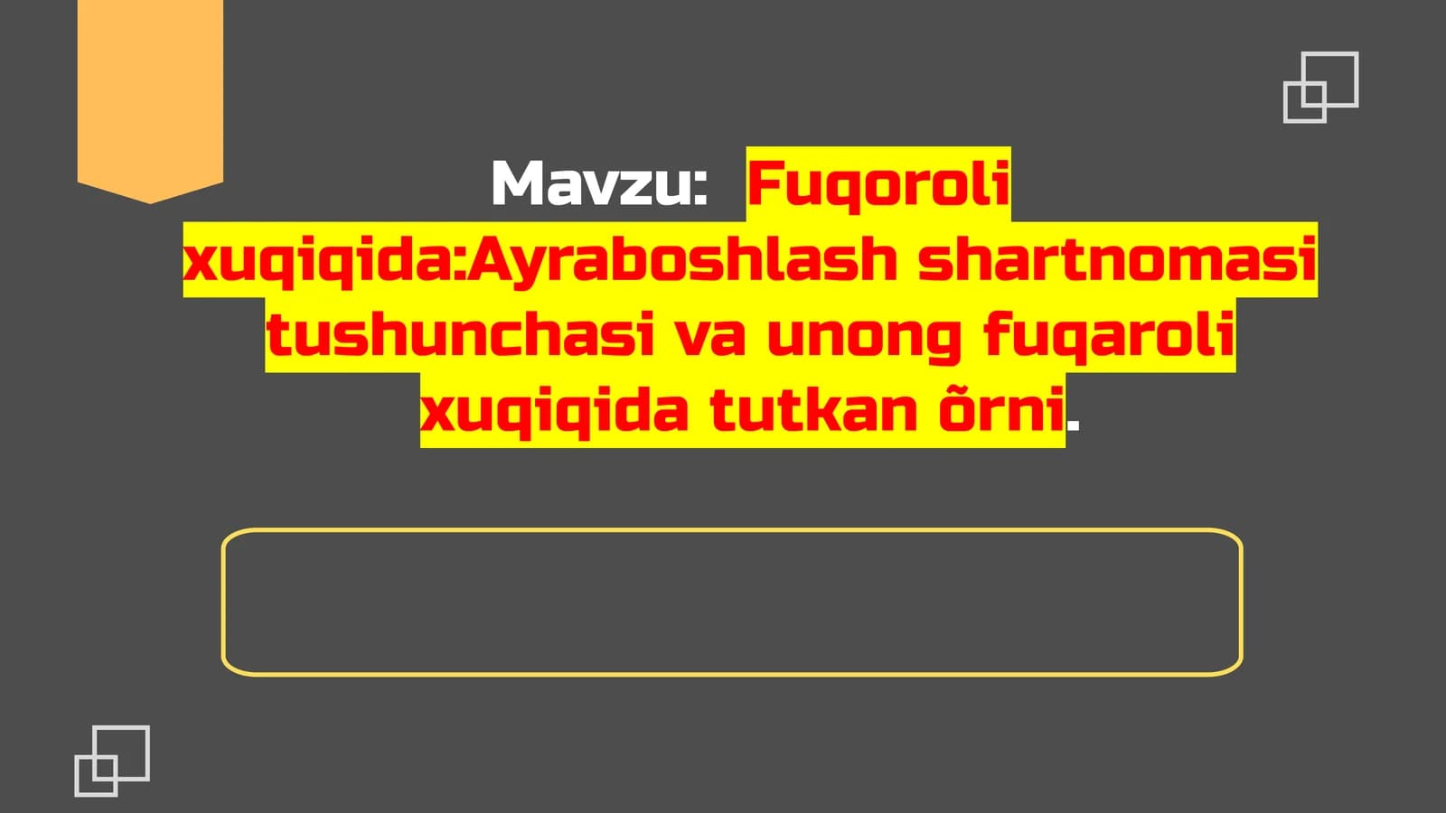 Ayraboshlash shartnomasi