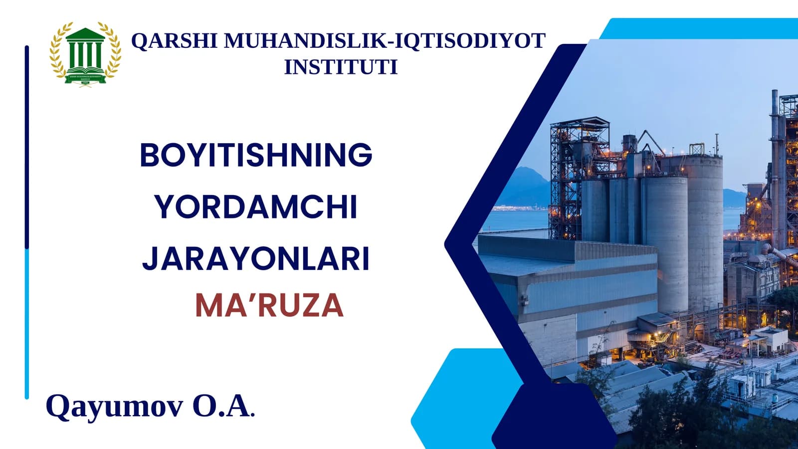 BOYITISHNING YORDAMCHI JARAYONLARI