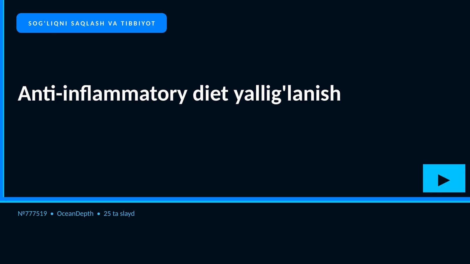 Anti-inflammatory diet yallig'lanish