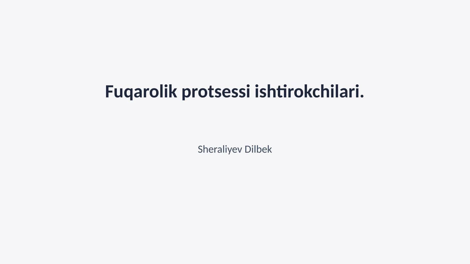 Fuqarolik protsessi ishtirokchilari