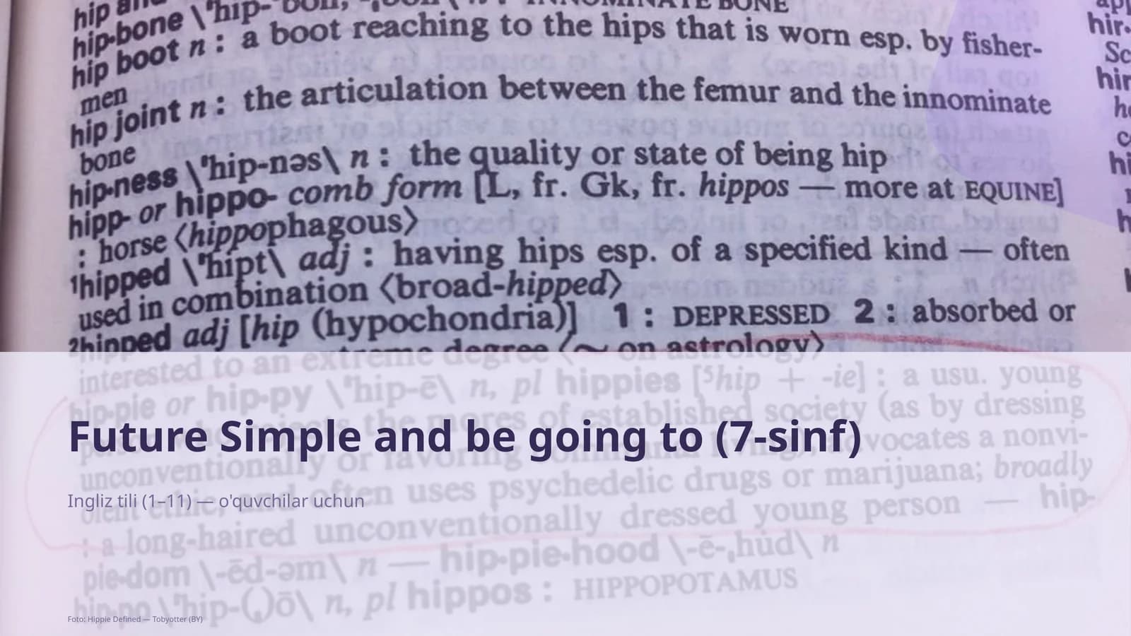 Future Simple and be going to (7-sinf)