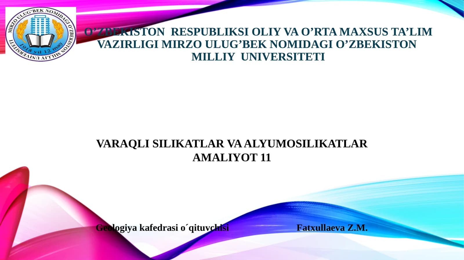Varaqli silikatlar va alyumosilikatlar