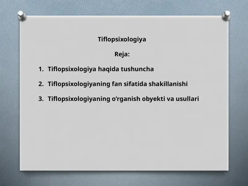 Tiflopsixologiya