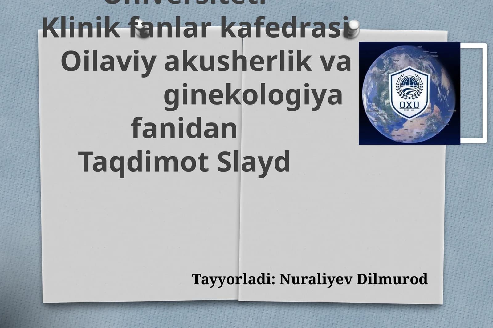 Jigar kasalliklari boʻlgan ayollarning reproduktiv salomatligini saqlash