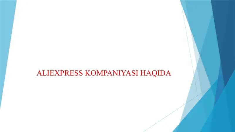 ALIEXPRESS KOMPANIYASI
