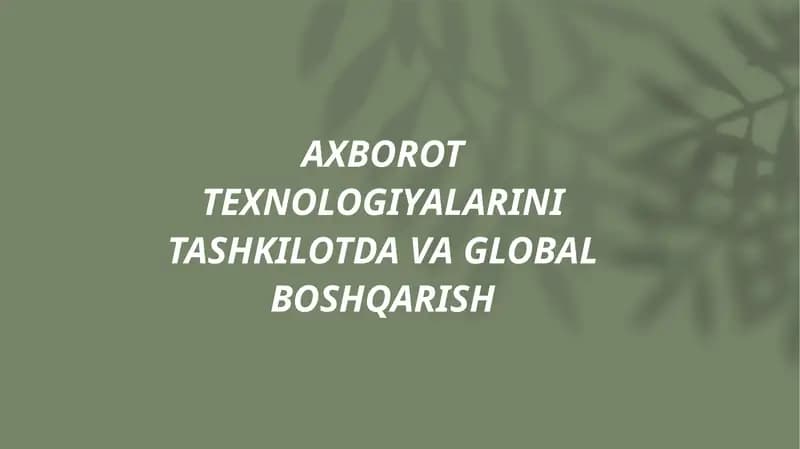 Axborot texnologiyalari(AT)