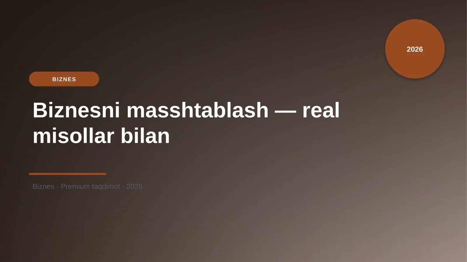 Biznesni masshtablash — real misollar bilan