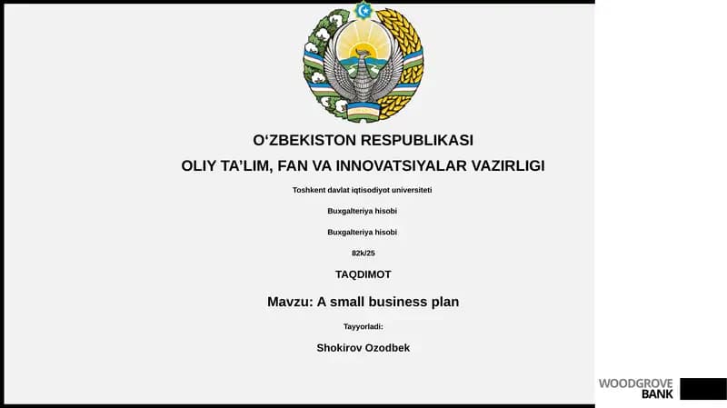A small business plan
