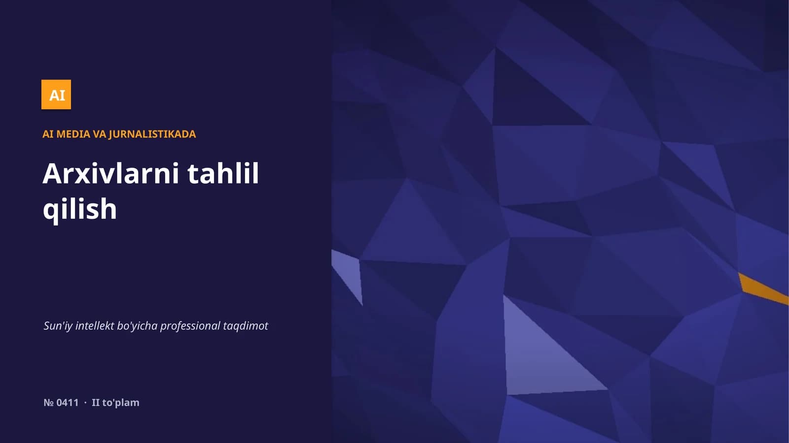 Arxivlarni tahlil qilish