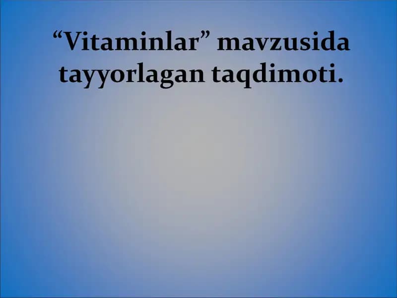 Vitaminlar