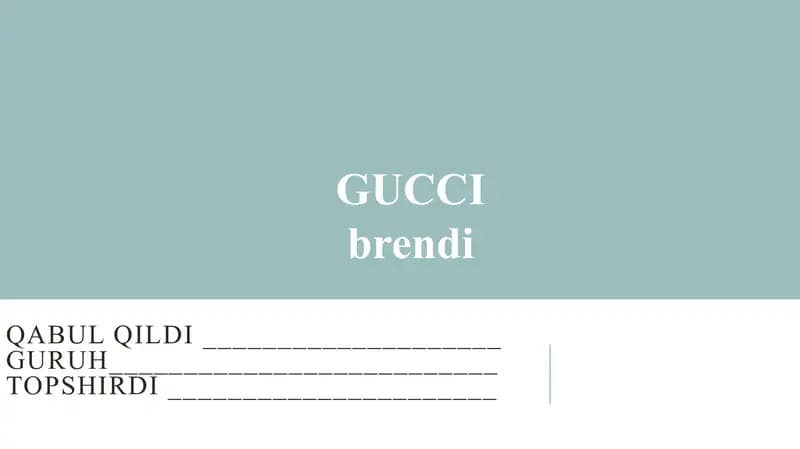 GUCCI brendi